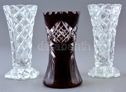 3 Db Kristály és üveg Vázácska, Tartó M: 10 Cm - Glass & Crystal