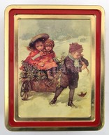 Fém Doboz, Karácsonyi Mintával, 20×15×7 Cm - Sonstige & Ohne Zuordnung