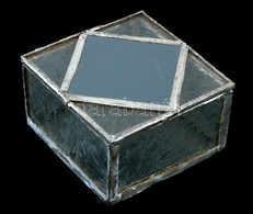 Kis Tükörelemes üveg ékszerdobozka, 8×8×4,5 Cm - Sonstige & Ohne Zuordnung