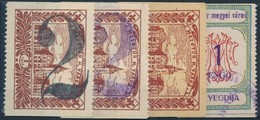 1931-1945 4 Db Különböző Mezőtúr Városi Okmánybélyeg (11.500) - Ohne Zuordnung