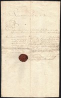 1824 Pesti Plébános által Kiállított Igazolás Viaszpecséttel - Unclassified