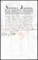 1837 Juranits Antal Püspök Nevében Kiadott Házassági ügyben Kelt Levél Papírfelzetes Viaszpecséttel - Unclassified