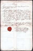 1843 Kivonat, Német Nyelvű Okmány Viaszpecséttel - Unclassified