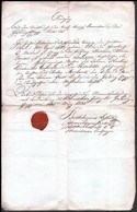 1843 Kivonat, Német Nyelvű Okmány Viaszpecséttel - Sin Clasificación