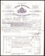 1899 Bp., Első Magyar Általános Biztosító Társaság Fejléces Biztosítási Papírja - Unclassified