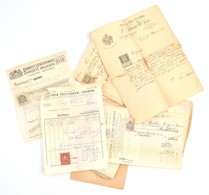 1895-1933 Vegyes Okmánybélyeges Papírok, 12 Db, 2 F., 2 F.,10 F., 30 F.,14 F., 2 F. (x2), 1 Kr., 30 F., 50 F., 20 F. , 1 - Unclassified