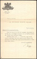 1914 Magyar Királyi Honvédelmi Miniszter Fejléces Levél Dr. Rottmann Elemér Orvosnak - Unclassified