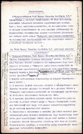 1918 Budapest Kőbányai Első Magyar Sörfőzde Rt. Jubileumi Nevelési Alaptványának Alapító Levele 4 Gépelt Oldal - Ohne Zuordnung