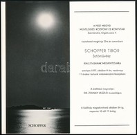 1977 Schopper Tibor Fotóművész Kiállítási Meghívója, Benne Egy Vintage Fotóművészei Alkotás, 19,5x9,5 Cm - Sonstige & Ohne Zuordnung