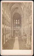 Cca 1890 Párizs, Notre Dame Belső Tere, Keményhátú Fotó, 10×6 Cm - Sonstige & Ohne Zuordnung