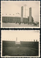 1936 Berlin, Olimpiai Stadion Külső és Belső, 2 Db Fotó, 6x9 Cm - Sonstige & Ohne Zuordnung