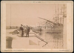 Cca 1900 Fiume, Kikötő, Keményhátú Fotó, 11×16 Cm - Sonstige & Ohne Zuordnung
