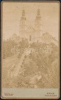 Cca 1880 Graz, Mariatrost-templom, Keményhátú Fotó, 11×6,5 Cm / Graz, Mariatrost - Sonstige & Ohne Zuordnung