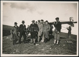 1931 Vitorlázó Repülőverseny Budaörsön, Hátoldalon Feliratozott Fotó, 6×8 Cm - Sonstige & Ohne Zuordnung