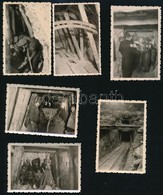 Cca 1950 Bányászokról, Bányászatról Készült Fotósorozat, 27 Db Fotó, 9×6 Cm - Sonstige & Ohne Zuordnung