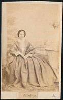 Cca 1860 Szirányi Asszony Műtermi Portréja, Keményhátú Fotó, 10×6 Cm - Sonstige & Ohne Zuordnung