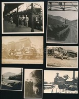 Vasúttörténeti Leletek, Különféle Időpontokban és Eltérő Helyszíneken Készült 13 Db Vintage Fotó, 9x12 Cm és 6x6 Cm Közö - Sonstige & Ohne Zuordnung