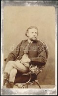 Cca 1860 Férfi Keményhátú Portréja Kozics Műterméből, 10×6 Cm - Sonstige & Ohne Zuordnung