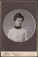 1901 Hölgy Keményhátú Fotója, Mertens és Társa Budapesti Műterméből, 16x10,5 Cm - Sonstige & Ohne Zuordnung
