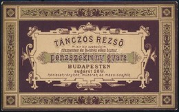 Cca 1870-1880 Tánczos Rezső Pénzszekrénygyára Reklámkártyája, Bp. Sugárút 28., 7x12 Cm - Advertising