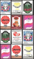1982-1986 Szobi Gyümölcsfeldolgozó Szövetkezet Hétféle Címke, összesen 21 Db - Werbung