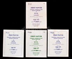 2013-2017 Zsidó Naptárak 4 Db. Bp., 2013-2016, EMIH-Budapesti Ortodox Rabbinátus. Papírkötésben. - Otros & Sin Clasificación