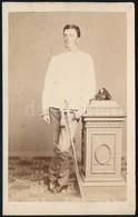 Cca 1860-1865 Katonaportré, Keményhátú Fotó Lafrachini Műterméből, 10×6,5 Cm - Sonstige & Ohne Zuordnung