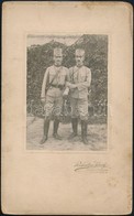 Cca 1920 Rechnitzer Károly Vintage Fotója Két Katonatisztről, 14,8x10,4 Cm, Karton (kissé Sérült) 27x17 Cm - Sonstige & Ohne Zuordnung