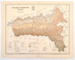 1893 Fogaras Vármegye Térképe, Tervezte: Gönczy Pál, Pallas Nagy Lexikona, Bp., Posner, 23x30 Cm - Otros & Sin Clasificación