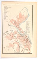 1893 Győr Városának Térképe, Pallas Nagy Lexikona, Bp., Posner, 23x15 Cm - Sonstige & Ohne Zuordnung