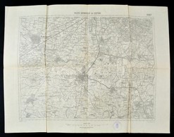 1926 Hajdúszoboszló és Esztár Környékének Térképe, M. Kir. Állami Térképészet, M. Kir. 11. Gyalogezred Pecsétjével, 47x5 - Other & Unclassified