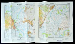 1977 Olaszliszka és Tokaj Katonai Térképe, 2 Db - Sonstige & Ohne Zuordnung
