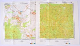 1988 Csóványos és Drégelypalánk Katonai Térképe, 2 Db - Sonstige & Ohne Zuordnung