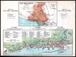 Cca 1910 Fiume Város és Területe Térképe, Kiadja: Magyar Földrajzi Intézet Rt., 24×31 Cm - Sonstige & Ohne Zuordnung