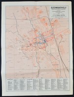 1928 Szombathely Rendezett Tanácsú Város Térképe. Kiadja: Nagy Lajos. 48x65 Cm - Sonstige & Ohne Zuordnung