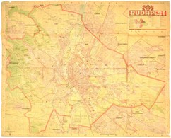1943 Budapest Térképe Kissé Foltos. 73x69 Cm - Sonstige & Ohne Zuordnung