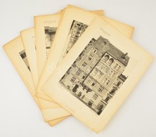 Cca 1900 Wiener Neubauten. Nagy Méretű Fotók A Bécsi építészetről. Hiányos Mappa 58 Db Feliratozott Fotó. 30x40 Cm - Ohne Zuordnung