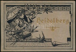Cca 1900 Heidelberg, Leporello, Utolsó Oldalon Szakadással, 8×12 Cm - Ohne Zuordnung