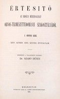 1901-1903 Értesítő Az Erdélyi Múzeum-Egylet Orvos-Természettudományi Szakosztályából. I. Orvosi Szak. XXII. Köt. XXV. év - Unclassified