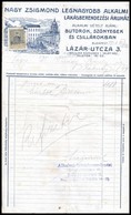 1910 Budapest, Nagy Zsigmond Bútor áruház Fejléces Számla - Unclassified