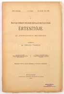 1916 A Magyar Nemzeti Múzeum Néprajzi Osztályának Értesítője Az "Ethnographia" Melléklete. [Néprajzi Értesítő.] XVII. év - Ohne Zuordnung