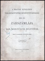 Cca 1930 Magyar Általános Takarékpénztár Rt és Más Pénzintézetek 5 Db éves Jelentése - Ohne Zuordnung