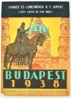 1938 Budapest Asztali Naptár, Angol Nyelven, Képekkel Illusztrált, Fornér és Lemezművek Rt. Felirattal, 25x18 Cm - Ohne Zuordnung