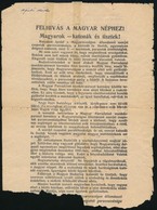 1956 Szovjet Röplap A Forradalomban A Munkás-Paraszt Kormány Mellett. Kis Hiánnyal, Ragasztva - Ohne Zuordnung