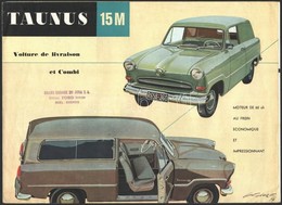 Cca 1955-1959 Ford Taunus 15 M Francia Nyelvű Személygépkocsi Prospektus, Illusztrációkkal. - Ohne Zuordnung