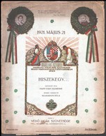 1921 Hiszekegy... Irredenta Kotta, Díszes Borítóval, Különálló Lapokkal - Autres & Non Classés