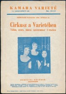 1964 Kamara Varieté: Cirkusz A Varietében/ Berosini Nővérek C. Előadás Reklám Nyomtatványa, Bp. "Pátria"-ny., 24x17 Cm - Autres & Non Classés