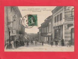 Cpa 82.   Monclar-de-Quercy.  La Grand' Rue, Partie Basse.   ( 2 Scans ) - Montclar De Quercy