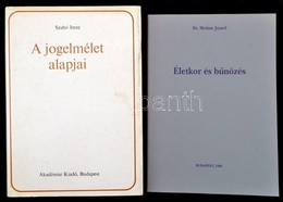 Vegyes Jogi Könyvtétel, 2 Db:  Szabó Imre: A Jogelmélet Alapjai. Bp.,1971, Akadémia. Kiadói Egészvászon-kötés, Kiadói Pa - Unclassified