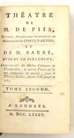 Barré. De M. Theatre De M. De Piis. Tome Second. Londres, 1785. Korabeli Aranyozott Egészbőr Kötésben. Sérült. - Ohne Zuordnung